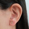 ⁦עגיל פרפר לילדות זהב 14K⁩ – תמונה ⁦2⁩
