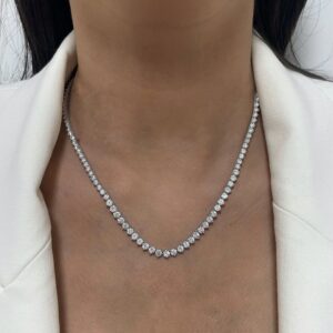 שרשרת טניס זהב לבן 14K