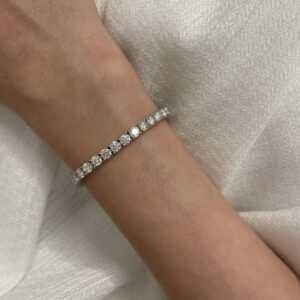 צמיד טניס אבני מואסנייט עובי 4 מ"מ ​10 קראט