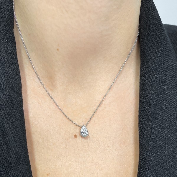 ⁦שרשרת יהלום מרחף טיפה⁩ – תמונה ⁦2⁩