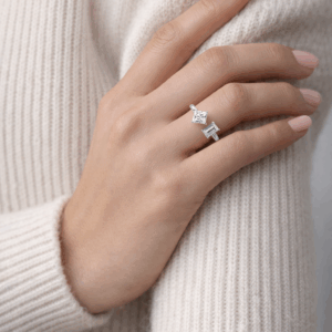 DUAL ICON טבעת יוקרתית 1.2 קראט